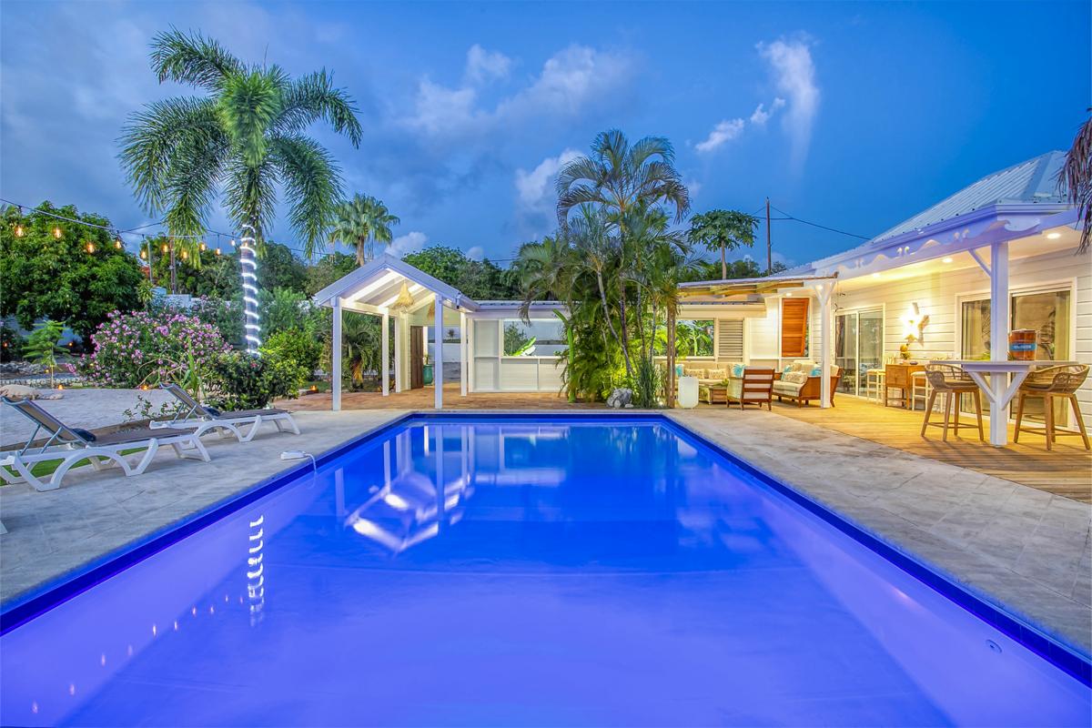 A louer villa 2 chambres Terres Basses Saint Martin_ Piscine Nuit - 25